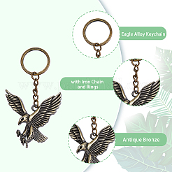 10Pcs Eagle Alloy Keychain&nbsp;KEYC-DC0001-09