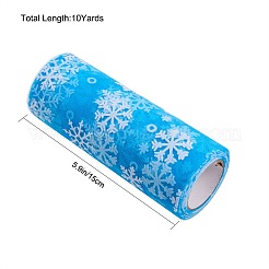 Snowflake Deco Mesh Ribbons&nbsp;OCOR-P010-G13