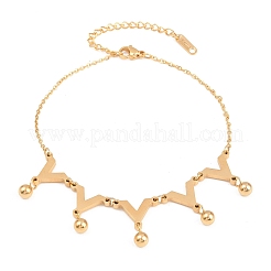 304 Stainless Steel Link Anklets&nbsp;BJEW-H643-07G