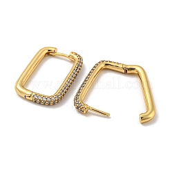 Brass Micro Pave Cubic Zirconia Huggie Hoop Earrings&nbsp;EJEW-L240-C-01G