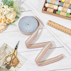 12.5 Yards Polyester Jacquard Flower Ribbon&nbsp;OCOR-FG0002-28B