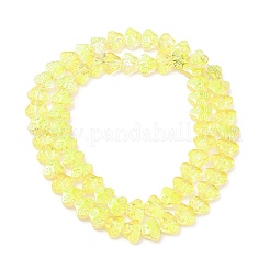 Transparent Electroplate Glass Beads Strands&nbsp;EGLA-F158-HP01-A