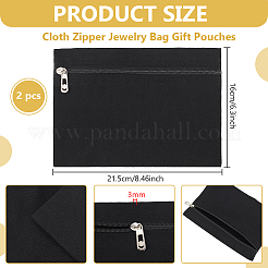 Cloth Zipper Jewelry Bag Gift Pouches&nbsp;ABAG-WH0040-53F