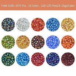 345~375G 15 Styles 6/0 Glass Seed Beads&nbsp;SEED-SZ0001-08