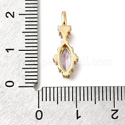 Brass Glass Pendants&nbsp;KK-U061-20G-06