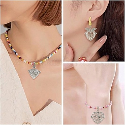 6Pcs 3 Styles Brass & Alloy  Bead Cage Pendants&nbsp;FIND-YW0011-82