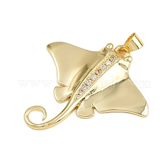 Brass Micro Pave Cubic Zirconia Pendants&nbsp;KK-A269-06G