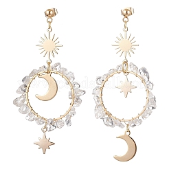 Vintage Natural Mixed Stone Ear Studs&nbsp;EJEW-JE05806