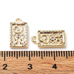 Rack Plating Brass Micro Pave Cubic Zirconia Pendants&nbsp;KK-K333-91G