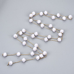 Handmade ABS Plastic Imitation Pearl Beads Chains&nbsp;CHC-T012-26LG