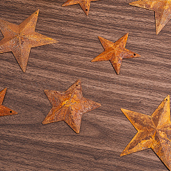 40Pcs 3 Styles Star Rust Iron Big Pendants&nbsp;IFIN-GF0001-13C