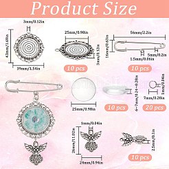 DIY Blank Dome & Angel Alloy Wedding Bouquet Charm Making Kit&nbsp;DIY-SC0025-11