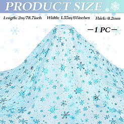 2M Polyester Snowflake Mesh Fabrics&nbsp;DIY-WH0622-386B