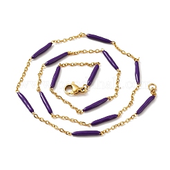 Enamel Bar Link Chain Necklace&nbsp;STAS-B025-02G-06
