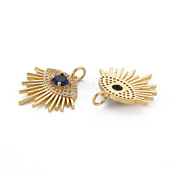 Brass Micro Pave Cubic Zirconia Pendants&nbsp;X-KK-Q252-085-NF