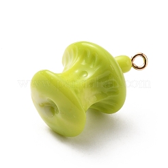Opaque Resin Pendants&nbsp;LS-RESI-WH0026-35B
