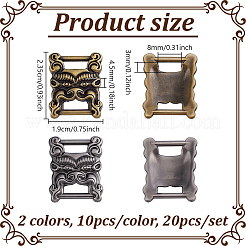 20Pcs 2 Colors Tibetan Style Alloy Connector Charms&nbsp;FIND-GA0008-36