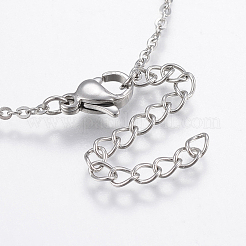 304 Stainless Steel Pendant Necklaces&nbsp;NJEW-K107-12A
