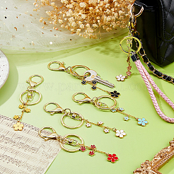 6Pcs Alloy Enamel Keychain&nbsp;KEYC-FH00065
