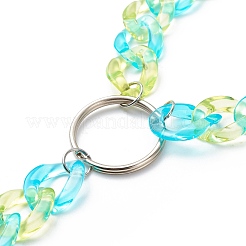 Wristlet Keychain Acrylic Curb Chain Keychain Bracelet&nbsp;KEYC-JKC00396