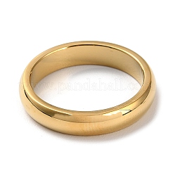 Ion Plating(IP) 304 Stainless Steel Simple Plain Band Finger Ring for Women Men&nbsp;X-RJEW-F152-03G