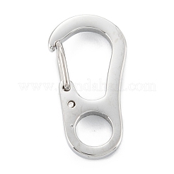 Non-Tarnish 304 Stainless Steel Push Gate Snap Keychain Clasp Findings&nbsp;STAS-C024-09P
