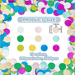 2000Pcs 10 Colors Ornament Accessories&nbsp;PVC-OC0001-14B