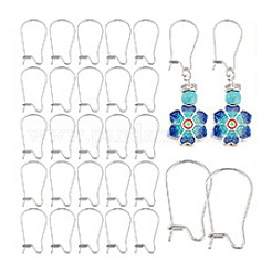 304 Stainless Steel Hoop Earrings Findings Kidney Ear Wires&nbsp;STAS-PH0002-23P