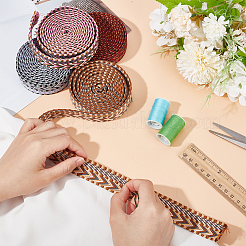 8 Yards 4 Colors Ethnic Style Embroidery Polyester Ribbons&nbsp;OCOR-BC0005-65