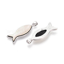 Alloy and Dyed Natural Paua Shell Pendants&nbsp;PALLOY-T093-06A