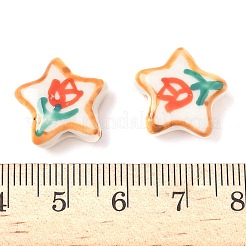 Flower Theme Handmade Porcelain Beads&nbsp;LAMP-D303-06D-02