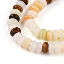 Natural Green Banded Calcite(Afghan Jade) Beads Strands&nbsp;G-T140-79
