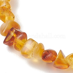 Natural Amber Chip Beads Stretch Bracelets for Women&nbsp;BJEW-JB13337