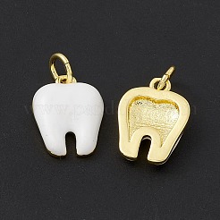 Rack Plating Brass Enamel Pendants&nbsp;KK-B065-08G