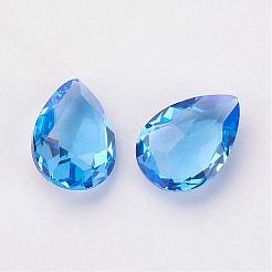 Faceted Glass Rhinestone Pointed Back Cabochons&nbsp;RGLA-P015