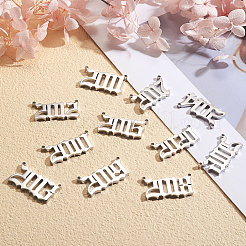 Stainless Steel Birth Year Charms&nbsp;STAS-CJ0001-107