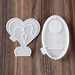 Heart Candle Holder DIY Silhouette Silicone Molds&nbsp;SIL-F007-12D