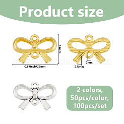 100Pcs 2 Colors Alloy Connector Charms&nbsp;FIND-FH0011-76
