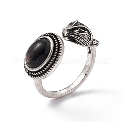Fox Natural Gemstone Cuff Rings&nbsp;KK-A173-06AS