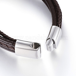 Leather Cord Multi-strand Bracelets&nbsp;BJEW-K141-29B