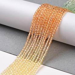 Transparent Gradient Color Glass Beads Strands&nbsp;GLAA-G101-2mm-08