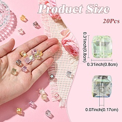 20Pcs Transparent Acrylic Beads&nbsp;PACR-YW0001-23A