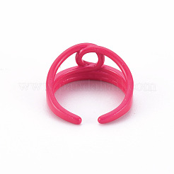 Spray Painted Brass Cuff Rings&nbsp;RJEW-S045-096-NR