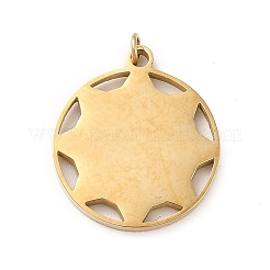 Ion Plating(IP) 304 Stainless Steel Micro Pave Clear Cubic Zirconia Pendants&nbsp;STAS-G295-15G