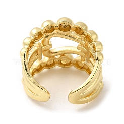 Rack Plating Brass Open Cuff Rings&nbsp;RJEW-B048-04G