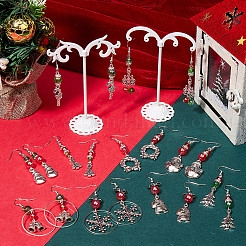 Christmas Theme DIY Alloy & Glass Dangle Earring Making Kits&nbsp;DIY-SC0027-64