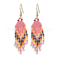 Bohemian Glass Seed Beads Dangle Earrings&nbsp;EJEW-MZ00338
