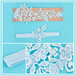 Polyester Lace Elastic Bridal Garters&nbsp;DIY-WH0308-149B