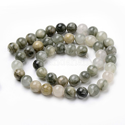 Natural Green Rutilated Quartz Beads Strands&nbsp;G-Q462-61-8mm