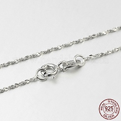Trendy Rhodium Plated 925 Sterling Silver Chain Necklaces&nbsp;STER-M050-A-19